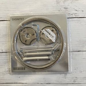 NEW IKEA DIGNITET Curtain Hanging Kit Wire 197” Stainless Steel 600.752.95
